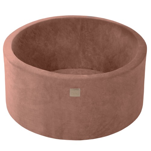Round Ball Pit without balls, 90x40cm, Beige, Velvet