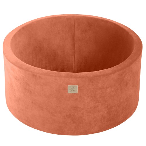Round Ball Pit without balls, 90x40cm, Marsala Red, Velvet
