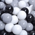 Round Ball Pit with 300 balls, 90x40cm, Light Grey, Velvet