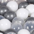 Round Ball Pit with 300 balls, 90x40cm, Light Grey, Velvet