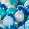 Round Ball Pit with 300 balls, 90x40cm, Light Grey, Velvet