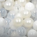 Round Ball Pit with 250 balls, 90x40cm, Ecru, Velvet,Model Angel
