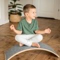 Wooden Balance Board 80x30cm, Natural, Melane Grey Felt