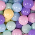 Round Ball Pit with 250 balls, 90x40cm, Light Grey, Cotton, Model Rainbow