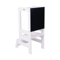 Wooden Learning Tower with Black Board, White
