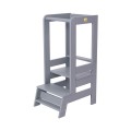 Wooden Learning Tower, Dark Grey