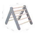 A house for children with a ladder 60x61 cm folding into the room. Wood, Linen, Viscose, A Pink House, Grey ladder