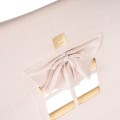 A house for children with a ladder 60x61 cm folding into the room. Wood, Linen, Viscose, A Pink House, Natural ladder