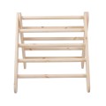 A house for children with a ladder 60x61 cm folding into the room. Wood, Linen, Viscose, A Pink House, Natural ladder
