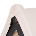 A house for children with a ladder 60x61 cm folding into the room. Wood, Linen, Viscose, A Pink House, Black ladder