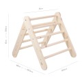 A house for children with a ladder 60x61 cm folding into the room. Wood, Linen, Viscose, Grey and Blue House, Natural ladder