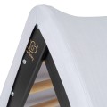 A house for children with a ladder 60x61 cm folding into the room. Wood, Linen, Viscose, Grey and Blue House, Black ladder