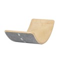 Wooden Balance Board 80x30cm, Natural, Melange Grey Highway Felt