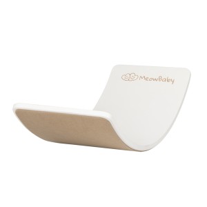 Wooden Balance Board 80x30cm, White, Beige Felt