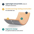 Wooden Balance Board 80x30cm, White, Beige Felt