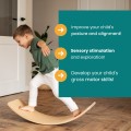 Wooden Balance Board 80x30cm, White, Beige Felt