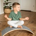Wooden Balance Board 80x30cm, White, Beige Felt