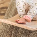 Wooden Balance Board 80x30cm, White, Beige Felt