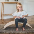 Wooden Balance Board 80x30cm, White, Beige Felt