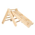 'Ladder 60x61cm, Slide-Climbing wall 2in1, Children''''s set, Wooden, Natural'''