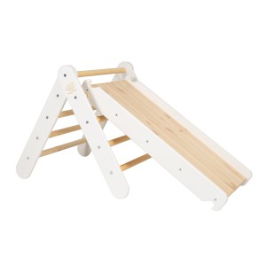 'Ladder 60x61cm, Slide-Climbing wall 2in1, Children''''s set, Wooden, White'''