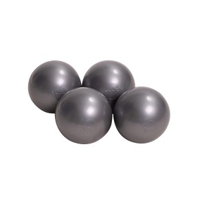 Soft Plastic Balls 7cm for the Ball Pit 50 pcs, Silver