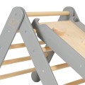 'Ladder 60x61cm, Slide-Climbing wall 2in1, Children''''s set, Wooden, Grey'''