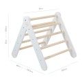 Climbing Ladder Large House 112x61x94 cm Indoor Traingle with Tent Wood, Linen, Viscose, A Pink House, White ladder