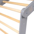 Climbing Ladder Large House 112x61x94 cm Indoor Traingle with Tent. Wood, Linen, Viscose, A Pink House, Gray ladder