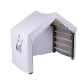 Climbing Ladder Large House 112x61x94 cm Indoor Traingle with Tent. Wood, Linen, Viscose, Gray and Blue House, Grey ladder