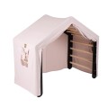 Climbing Ladder Large House 112x61x94 cm Indoor Traingle with Tent. Wood, Linen, Viscose, A Pink House, Black ladder
