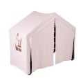 Climbing Ladder Large House 112x61x94 cm Indoor Traingle with Tent. Wood, Linen, Viscose, A Pink House, Black ladder