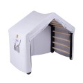 Climbing Ladder Large House 112x61x94 cm Indoor Traingle with Tent. Wood, Linen, Viscose, Gray and Blue House, Black ladder