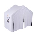 Climbing Ladder Large House 112x61x94 cm Indoor Traingle with Tent. Wood, Linen, Viscose, Gray and Blue House, Black ladder