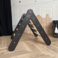 'Ladder 60x61cm, Slide-Climbing wall 2in1, Children''''s set, Wooden, Black'''