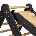 'Ladder 60x61cm, Slide-Climbing wall 2in1, Children''''s set, Wooden, Black'''