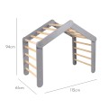 Wooden Large Pikler 112x61x94 for Children Climbing Triangle for Kids, Gray