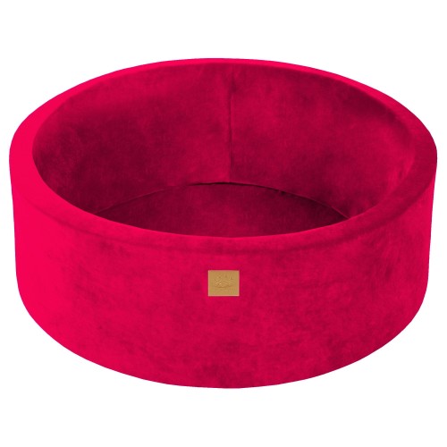 Round Ball Pit without balls, 90x30cm, Magenta, Velvet