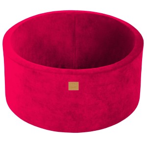 Round Ball Pit without balls, 90x40cm, Magenta, Velvet