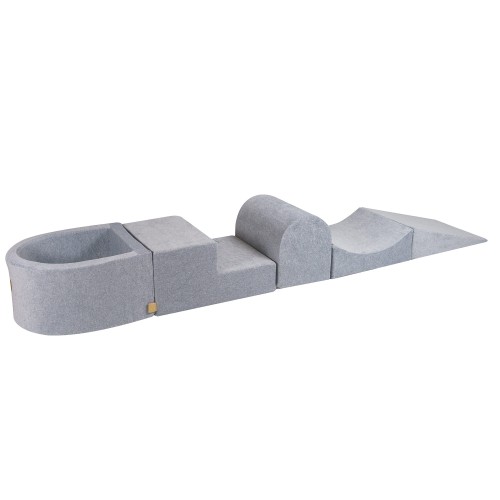 Velvet Foam Playset with Small Ball Pit, Light Grey without balls