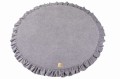 Velvet Play mat Round Light Gray