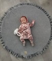 Velvet Play mat Round Light Gray