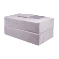 Velvet Cube Kids Sofa, Gray