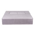 Velvet Cube Kids Sofa, Gray