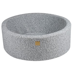 Round Ball Pit without balls, 90x30cm, Marled Grey, Boucle