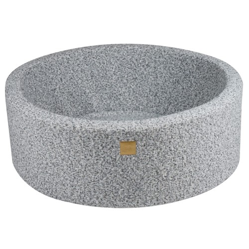 Round Ball Pit without balls, 90x30cm, Marled Grey, Boucle