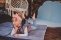 Velvet Play mat Square Blue-Gray