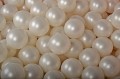 Soft Plastic Balls 7cm for the Ball Pit 25 pcs, White Pearl