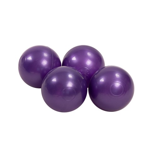 Soft Plastic Balls 7cm for the Ball Pit 25 pcs, Violet Pearl