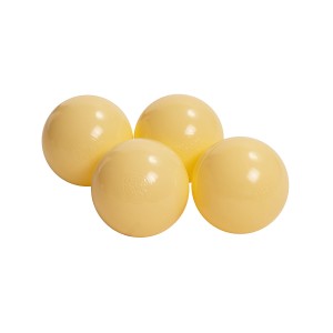 Soft Plastic Balls 7cm for the Ball Pit 25 pcs, Pastel Yellow